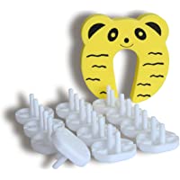 Sun Planet Seguridad Infantil - Set 12 Cubiertas de Enchufe para Proteger Bebés y Niños - Fácil de Instalar-Quitar - Sin…